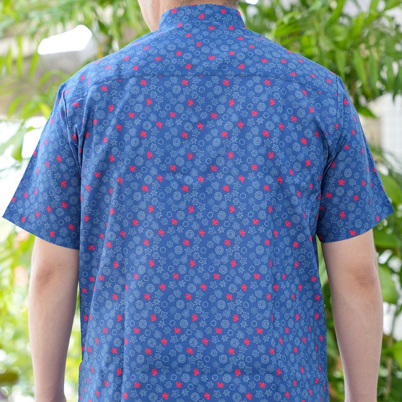 【RYUKYU SHIRT】UMI-SANGO（Deep blue）