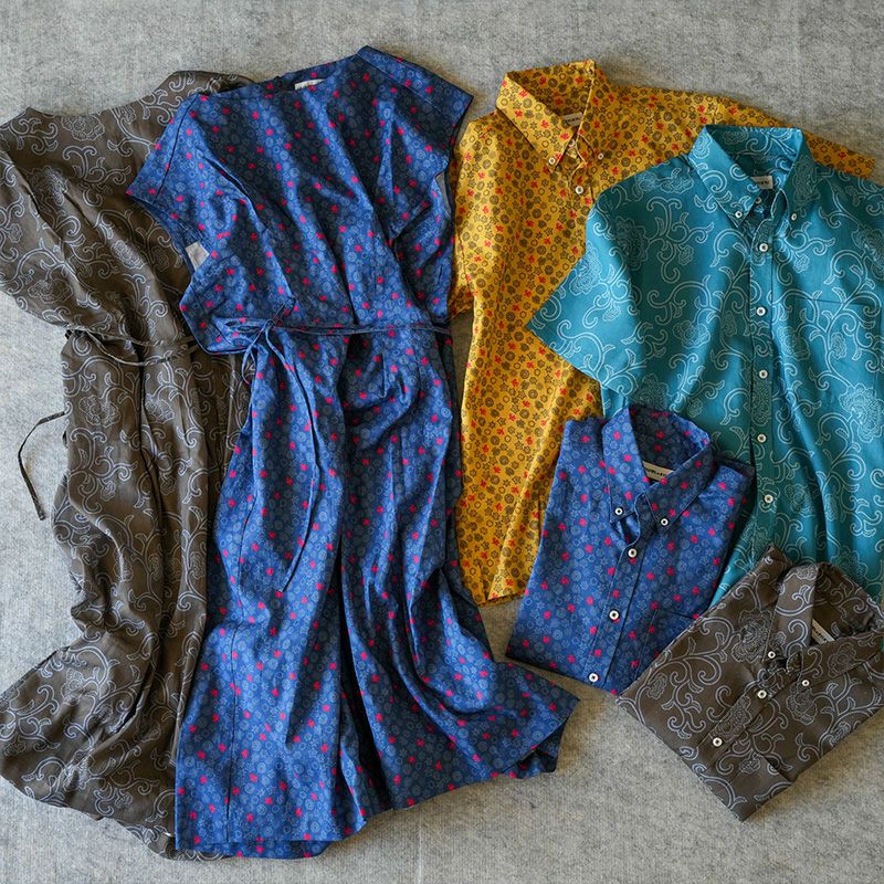 【RYUKYU SHIRT】UMI-SANGO（Deep blue）