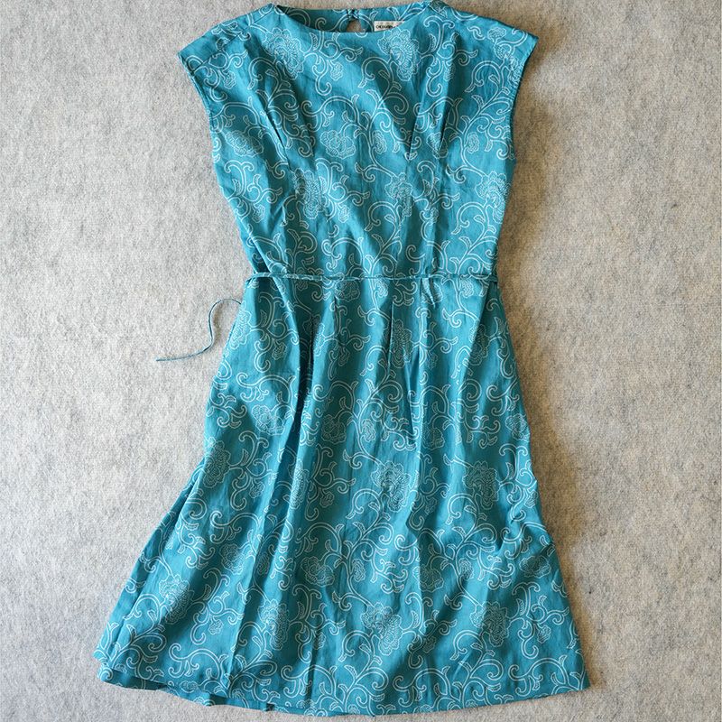 【RYUKYU SHIRT】KARAKUSA（Cobalt） ワンピース