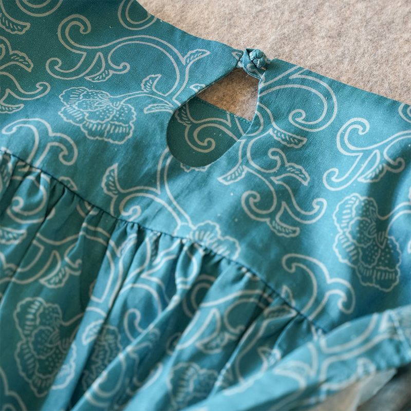 【RYUKYU SHIRT】KARAKUSA（Cobalt） ワンピース