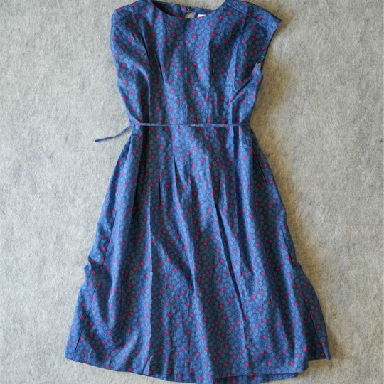 【RYUKYU SHIRT】UMI-SANGO（Deep blue） ワンピース