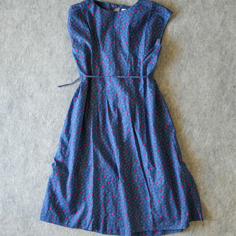 【RYUKYU SHIRT】UMI-SANGO（Deep blue） ワンピース